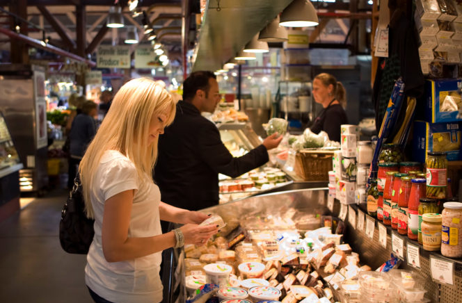 Cheese shop at Granville Island Market