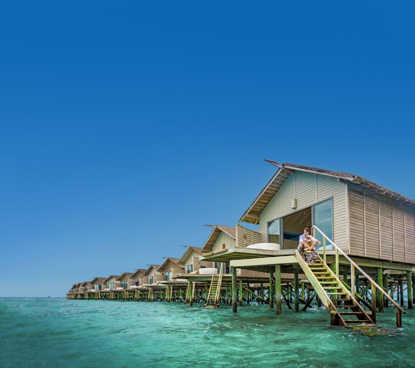 romantic Maldives overwater villa for honeymooners