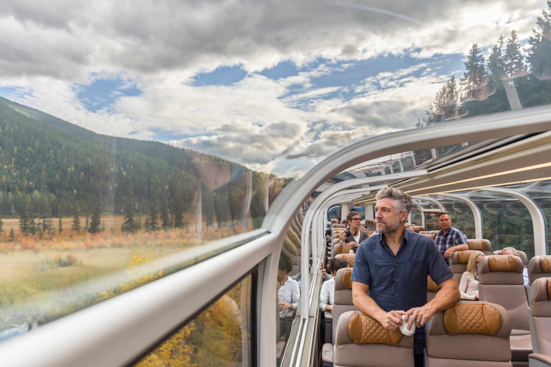 glimpse of Rocky Mountaineer interior